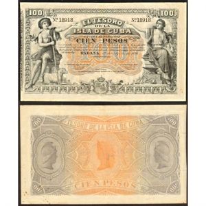 1891 Cuba 100 Pesos, El Tesoro de la Isla de Cuba