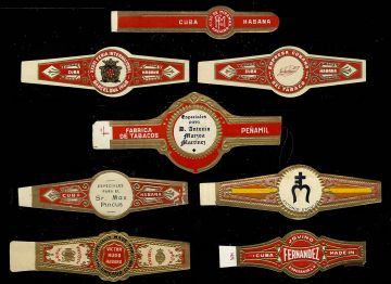 V028A 3 Different Collectible Cigar bands 1920-1950 OLD HABANA VITOLA Sale 