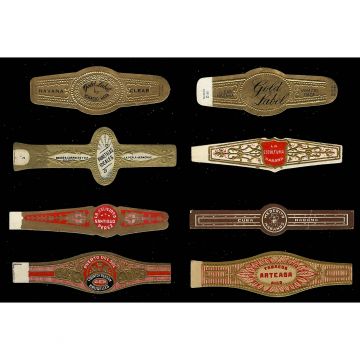F13 x 25 LOWEST PRICE 25 Antique Collectible 1920-1950 OLD HABANA Cigar Bands 