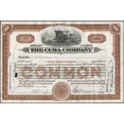 Vesting Concurrenten Cyberruimte Vintage Cuba Collectible Stocks & Bonds > The Cuba Company, 1926, 100  shares Accion Comun-Common Stock Certificate